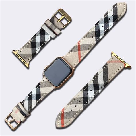 burberry watches leather band|Burberry apple watch band 44mm.